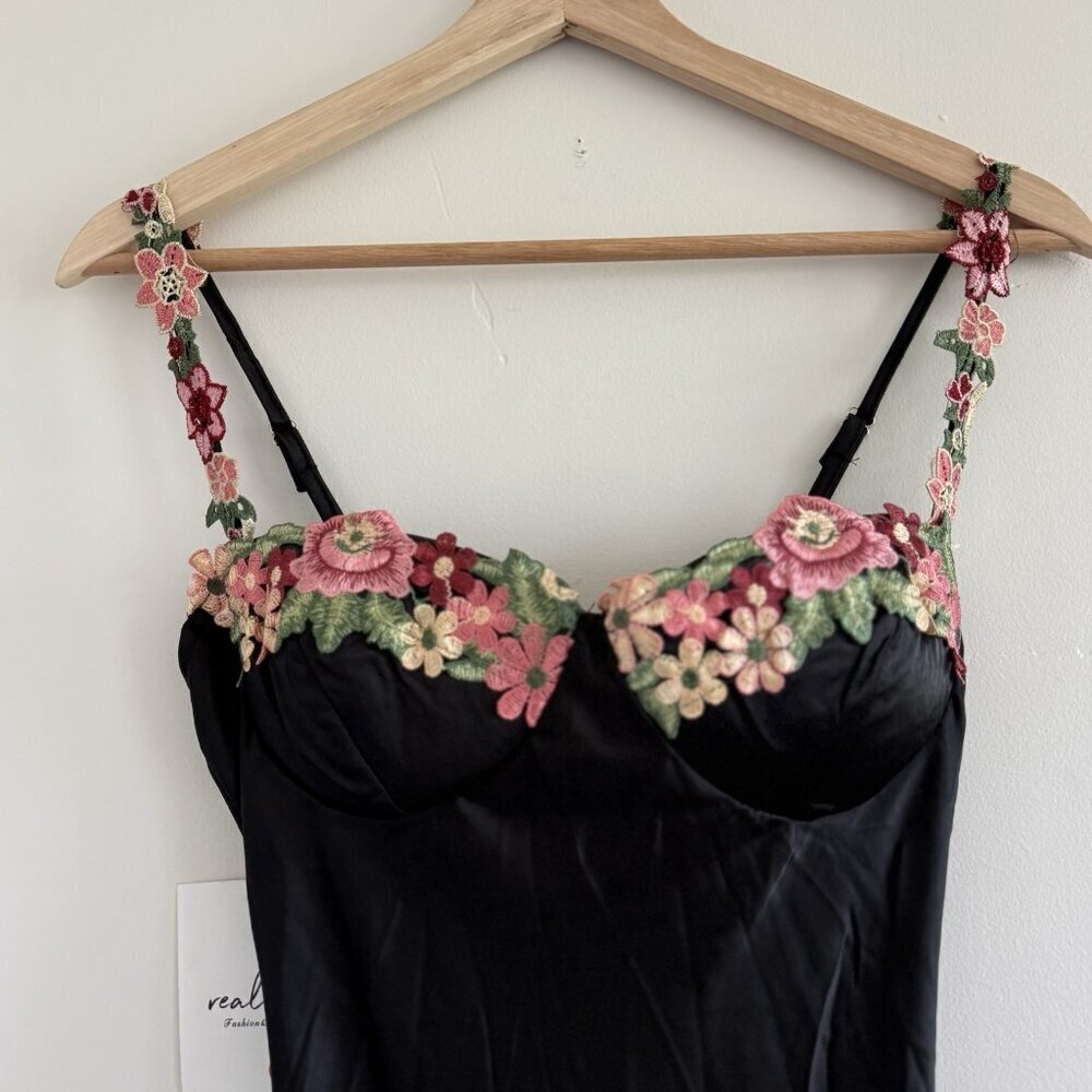Princess Polly Kenzie Size XS Maxi Dress Black Coquette Sexy Prom Party Holiday - Picture 5 of 14